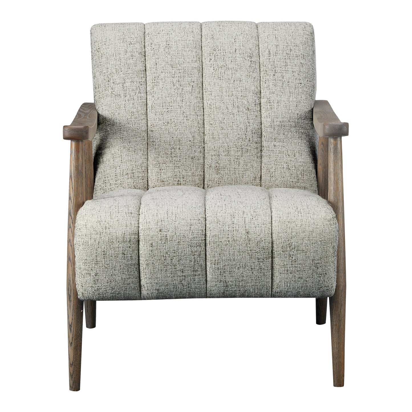 Aster Solid Oak Beige Arm Accent Chair