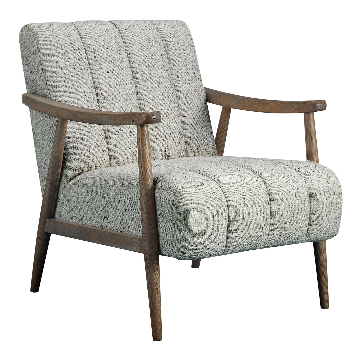 Aster Solid Oak Beige Arm Accent Chair