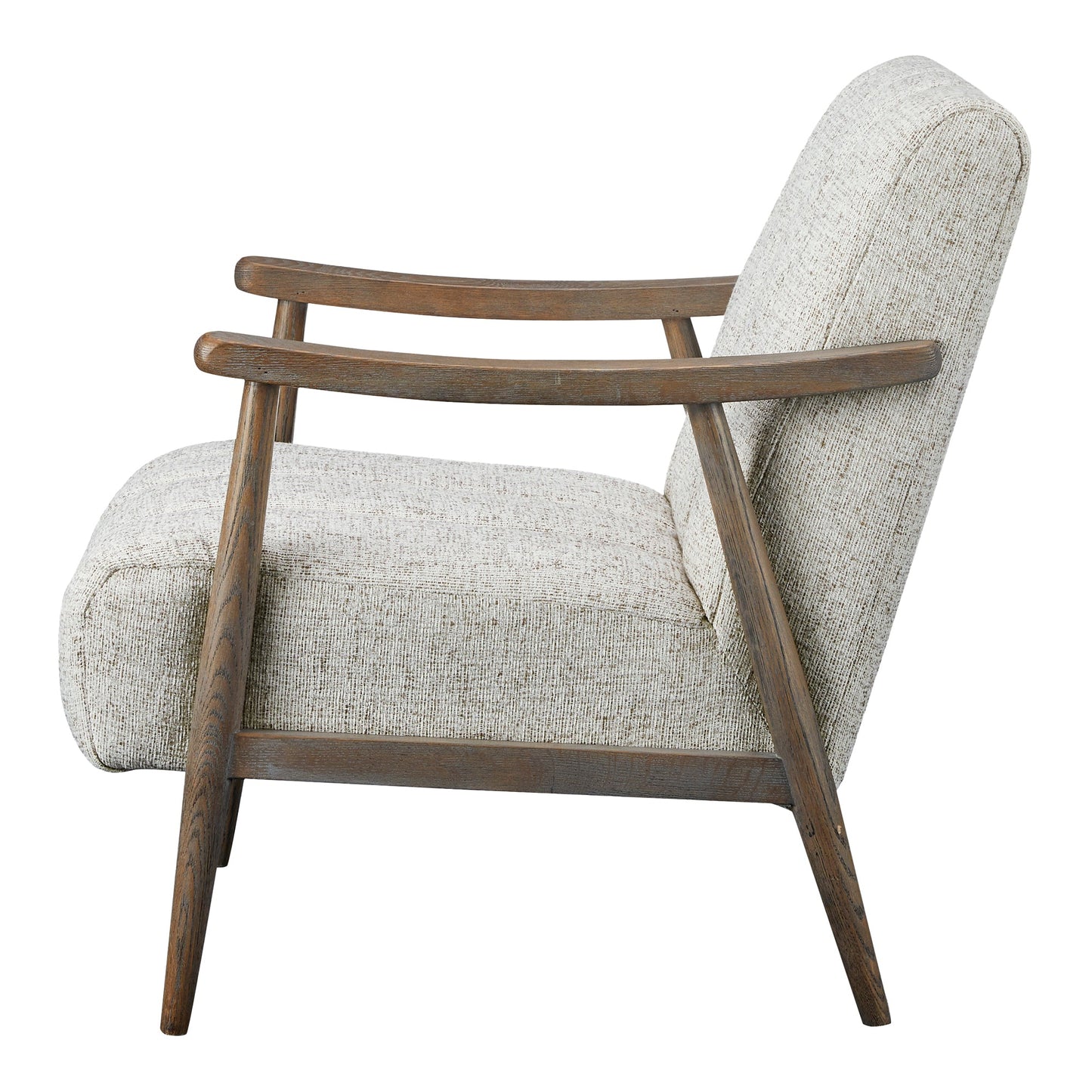 Aster Solid Oak Beige Arm Accent Chair