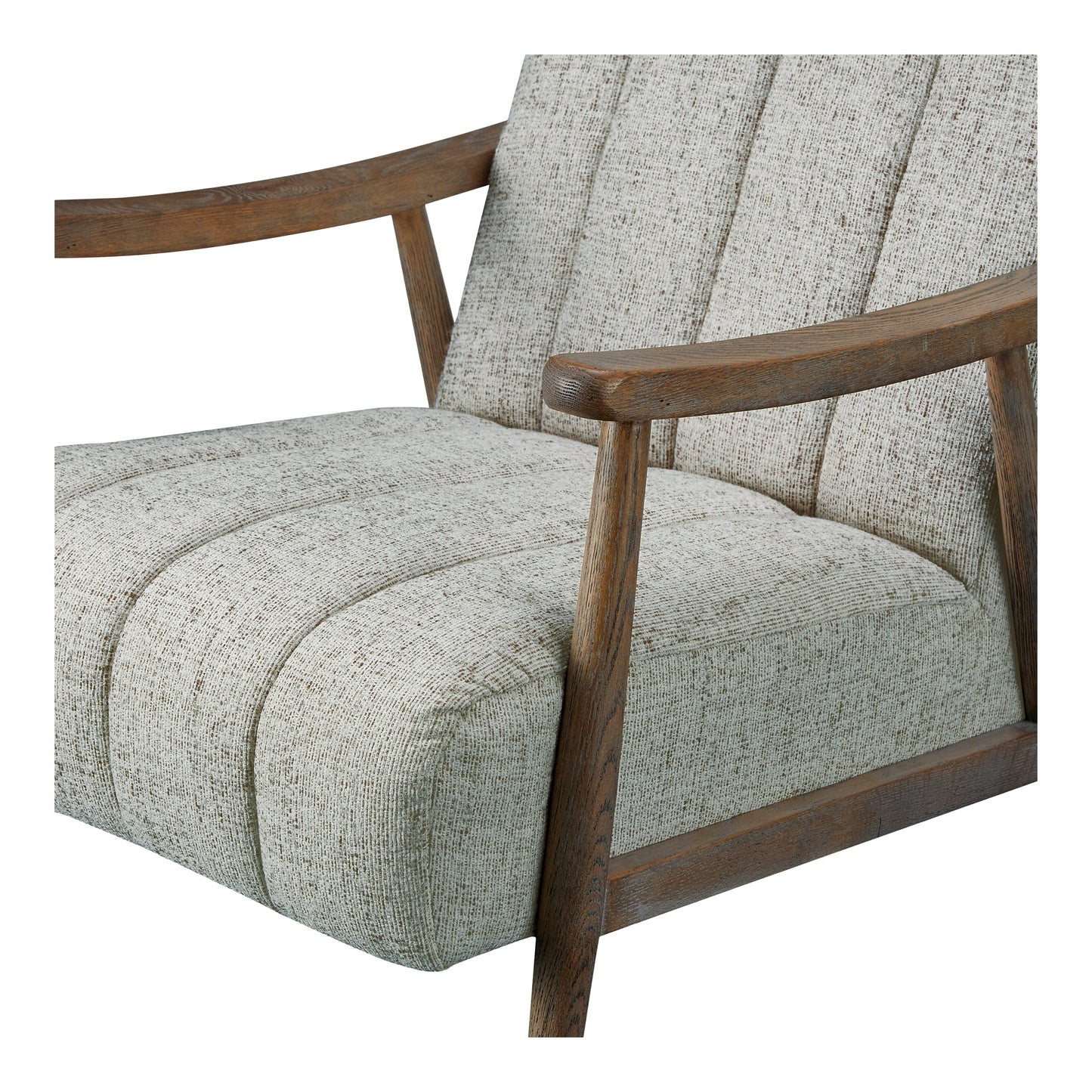 Aster Solid Oak Beige Arm Accent Chair