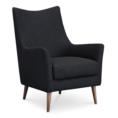 Fisher Solid Rubber Wood Black Armchair