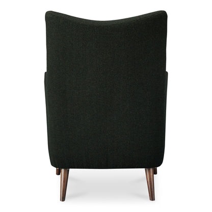 Fisher Solid Rubber Wood Black Armchair With Wool Blend