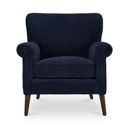 Harriet Polyester Upholstered Accent Armchair with Wood Leg