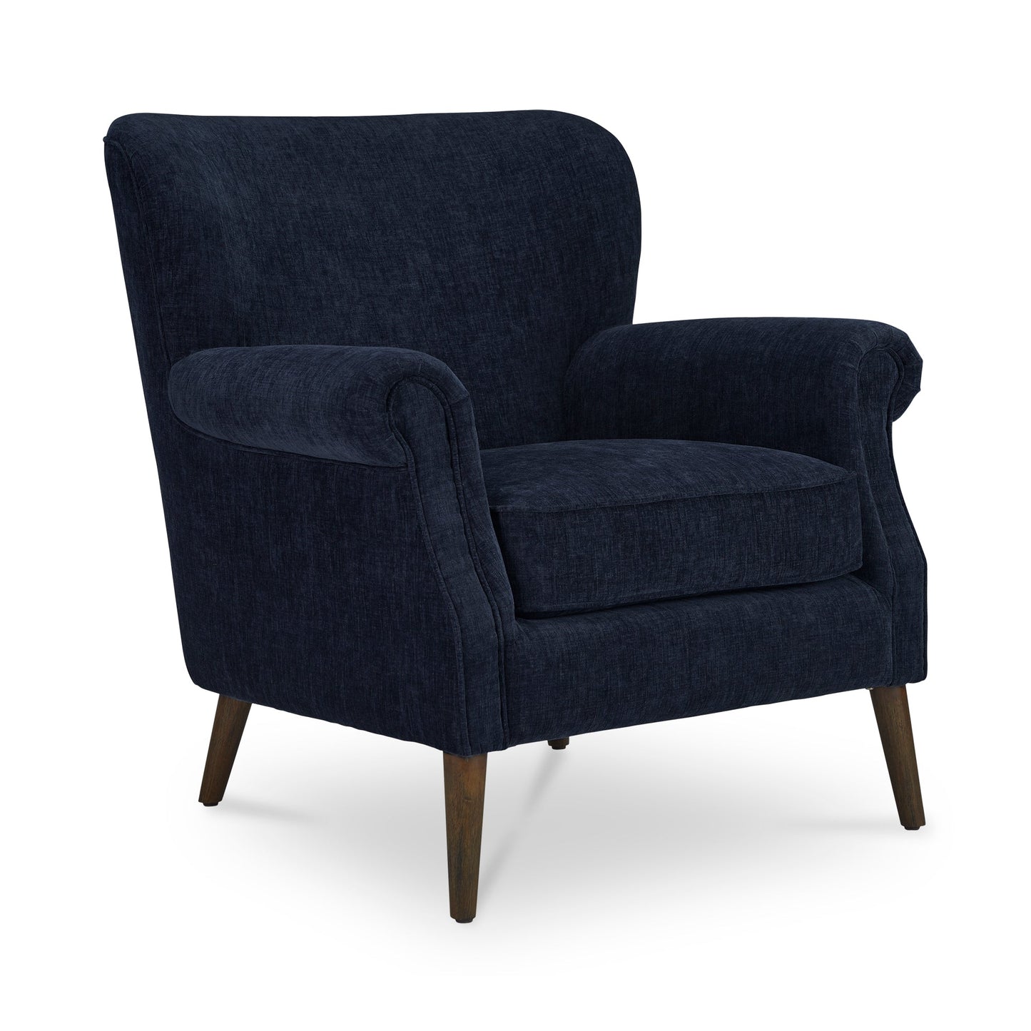 Harriet Polyester Upholstered Accent Armchair with Wood Leg