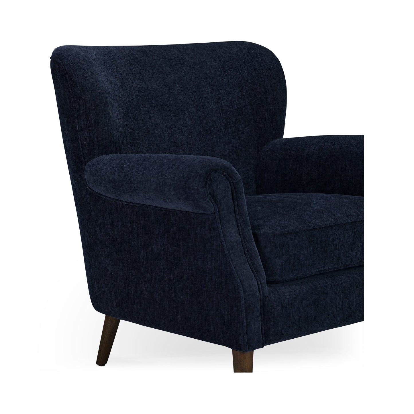 Harriet Polyester Upholstered Accent Armchair with Wood Leg