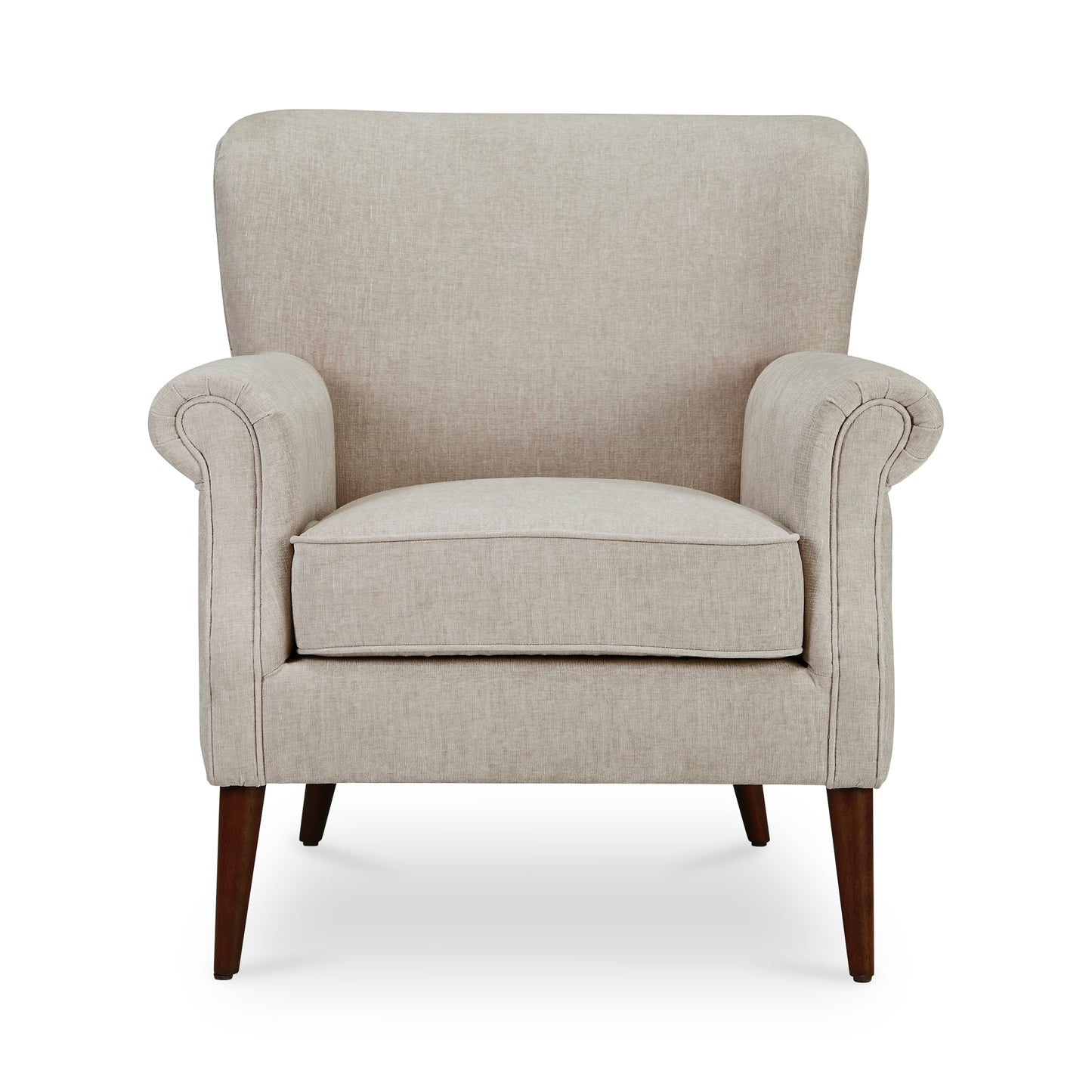 Harriet Polyester Upholstered Accent Armchair with Wood Leg