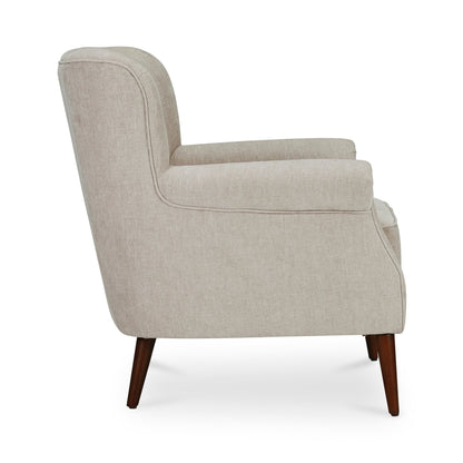 Harriet Polyester Upholstered Accent Armchair with Wood Leg