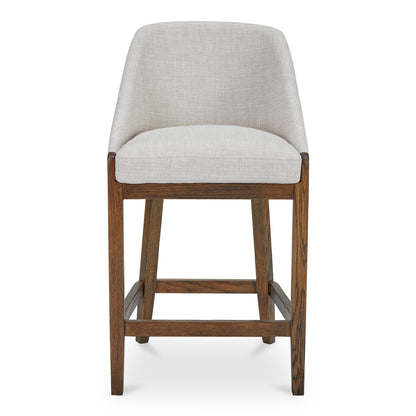 Edward Polyester Upholstered Wood Frame Counter Stool