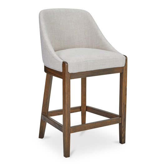 Edward Polyester Upholstered Wood Frame Counter Stool