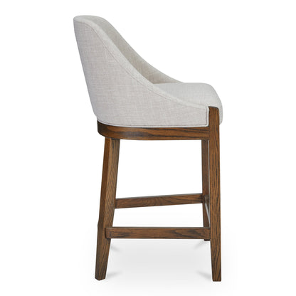 Edward Polyester Upholstered Wood Frame Counter Stool