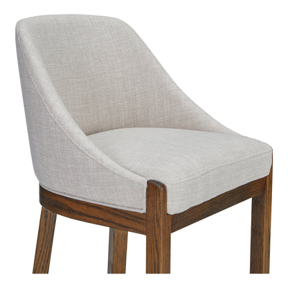 Edward Polyester Upholstered Wood Frame Counter Stool