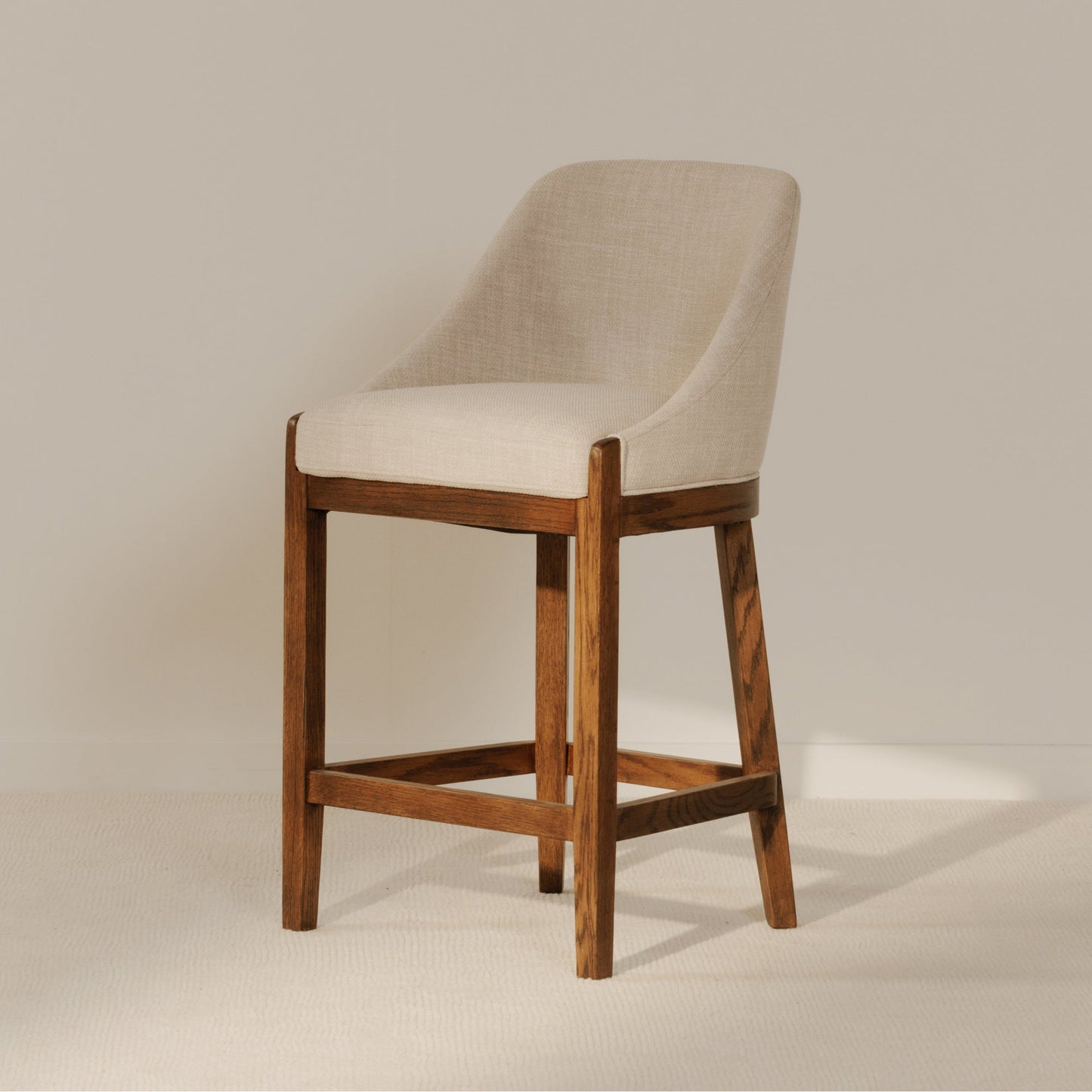 Edward Polyester Upholstered Wood Frame Counter Stool