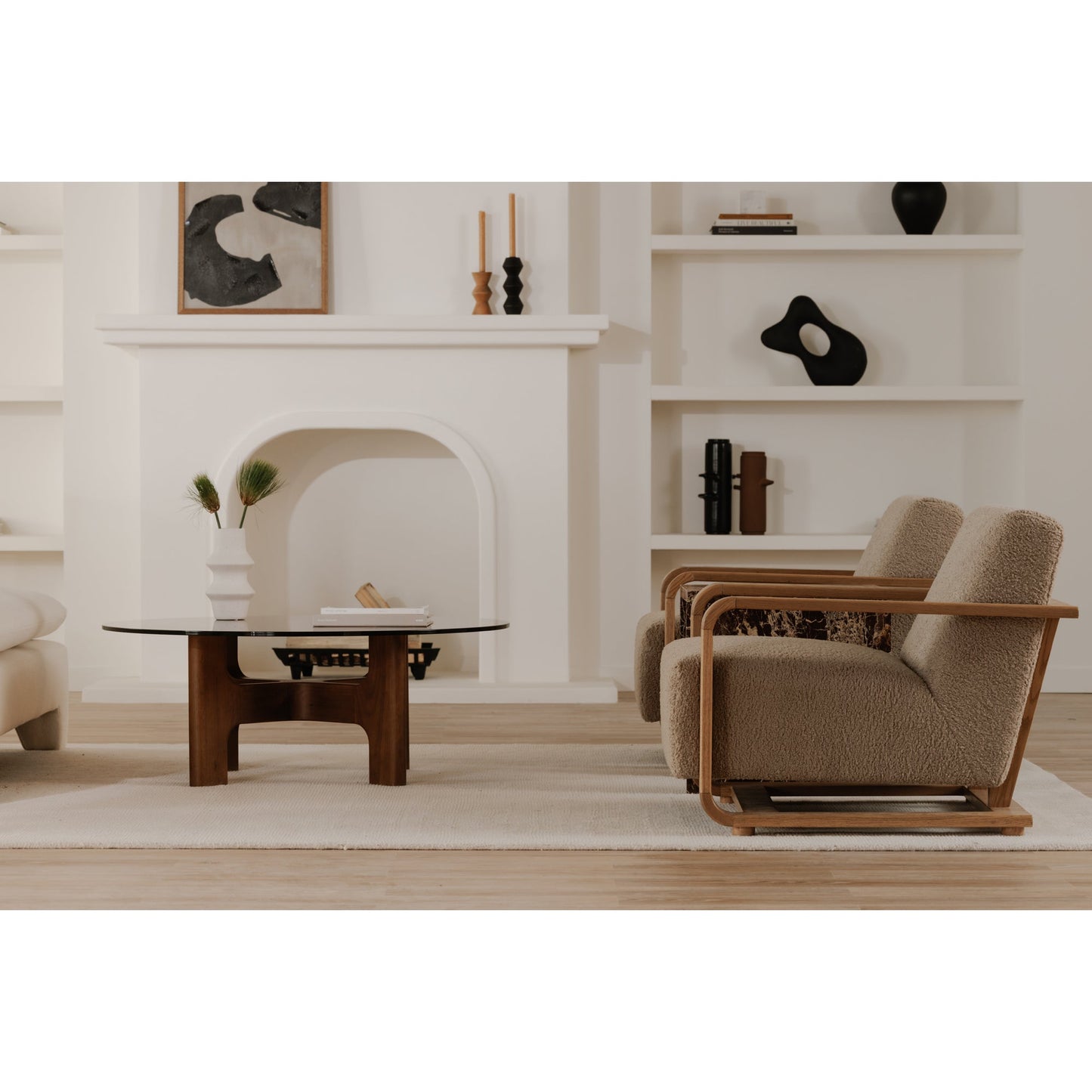 Eckersley Contemporary Faux Fur Lounge Armchair