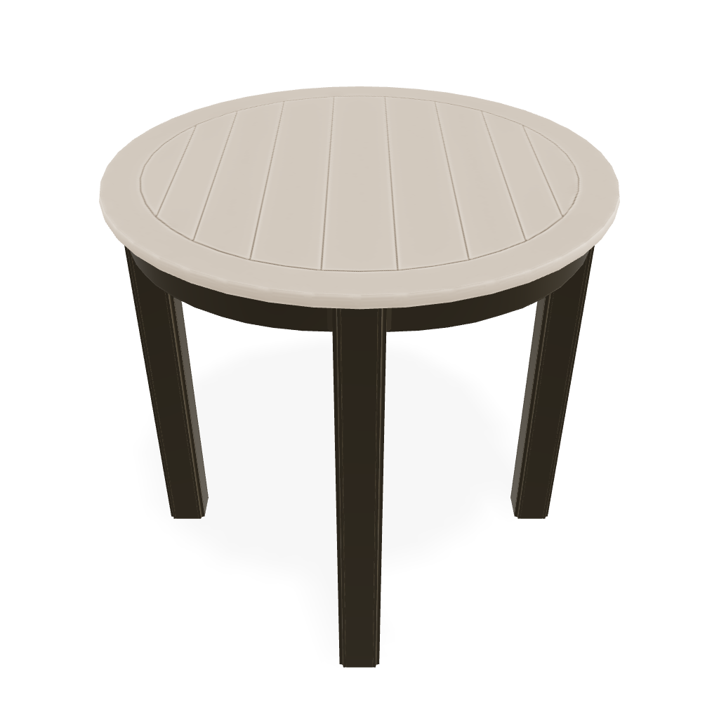 21" Round Marine Grade Polymer Deluxe End Table