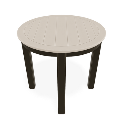 21" Round Marine Grade Polymer Deluxe End Table