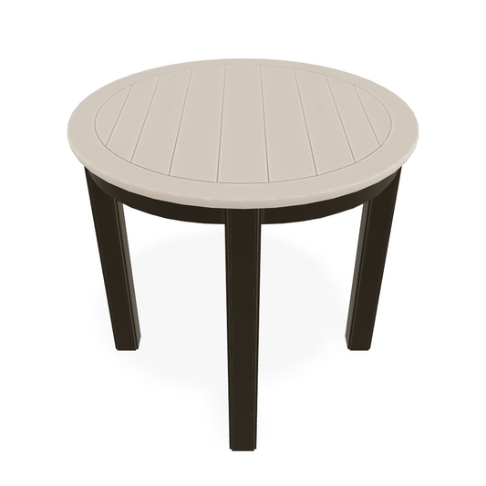 21" Round Marine Grade Polymer Deluxe End Table