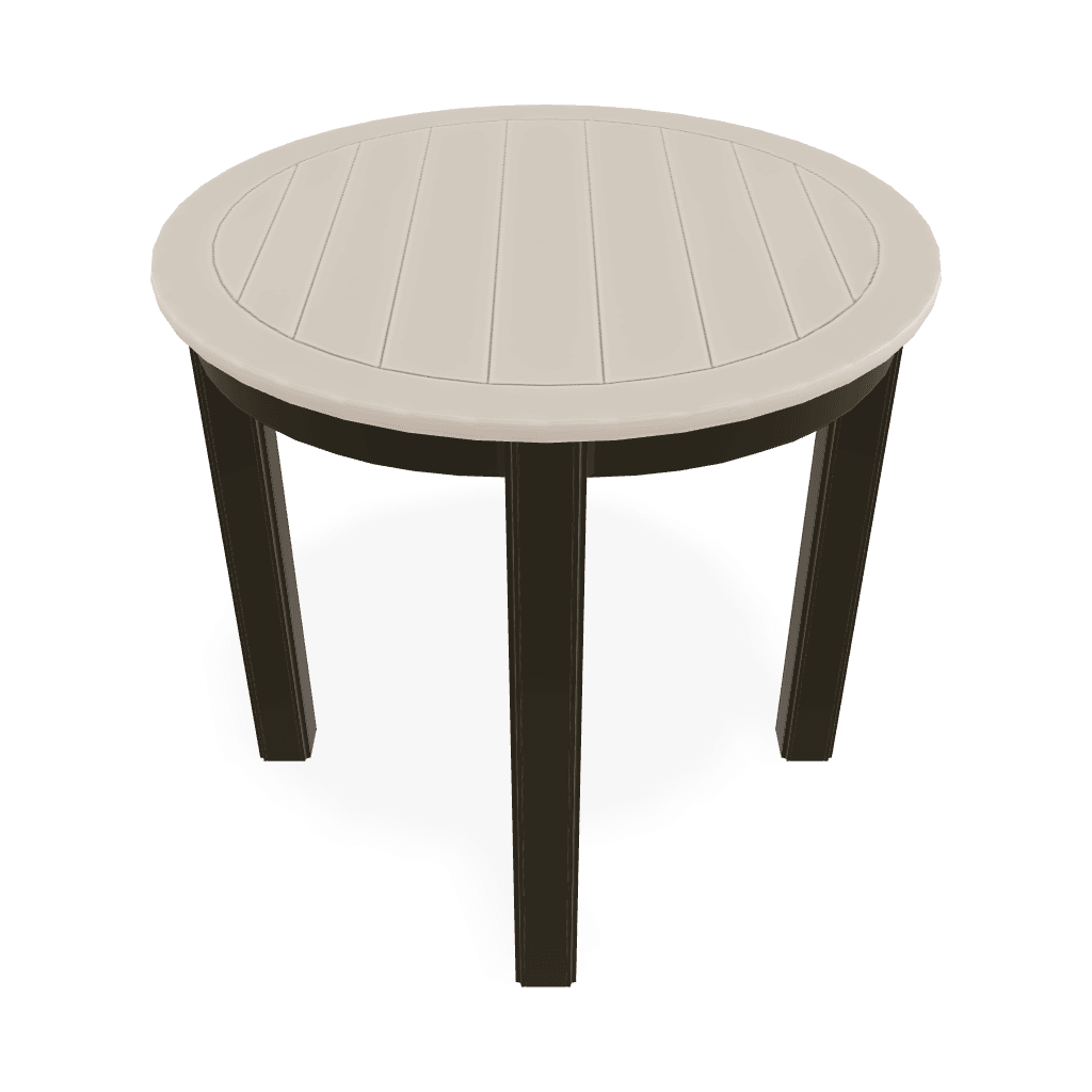 Marine Grade Polymer Top Table 21" Round End Table