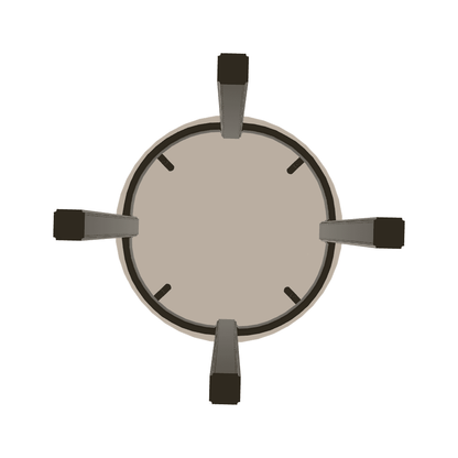 Marine Grade Polymer Top Table 21" Round End Table