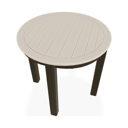 Marine Grade Polymer Top Table 21" Round End Table