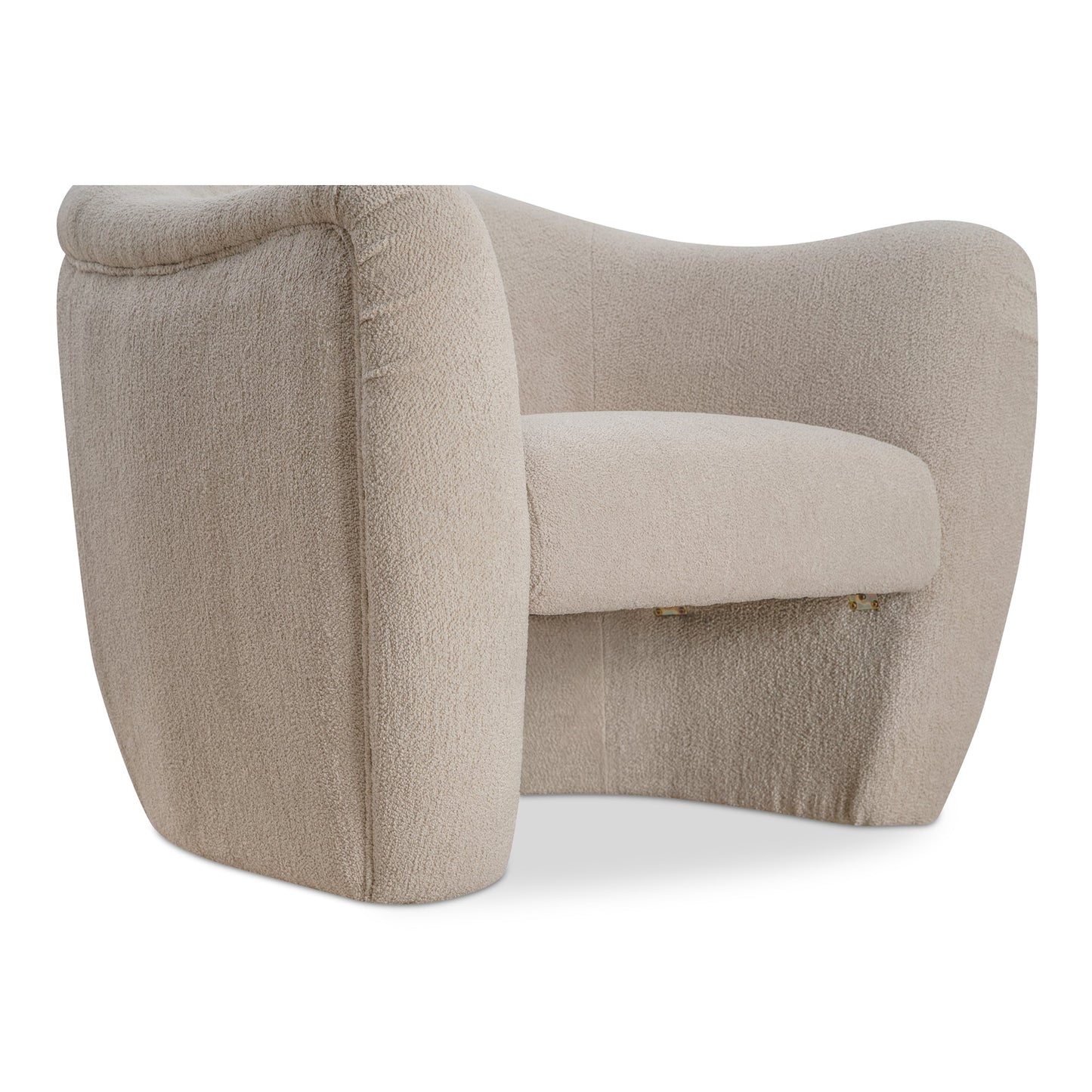 Domino Beige With Plush Finish Accent Chair
