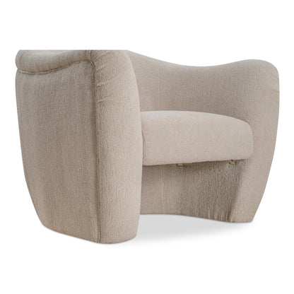 Domino Beige With Plush Finish Accent Chair