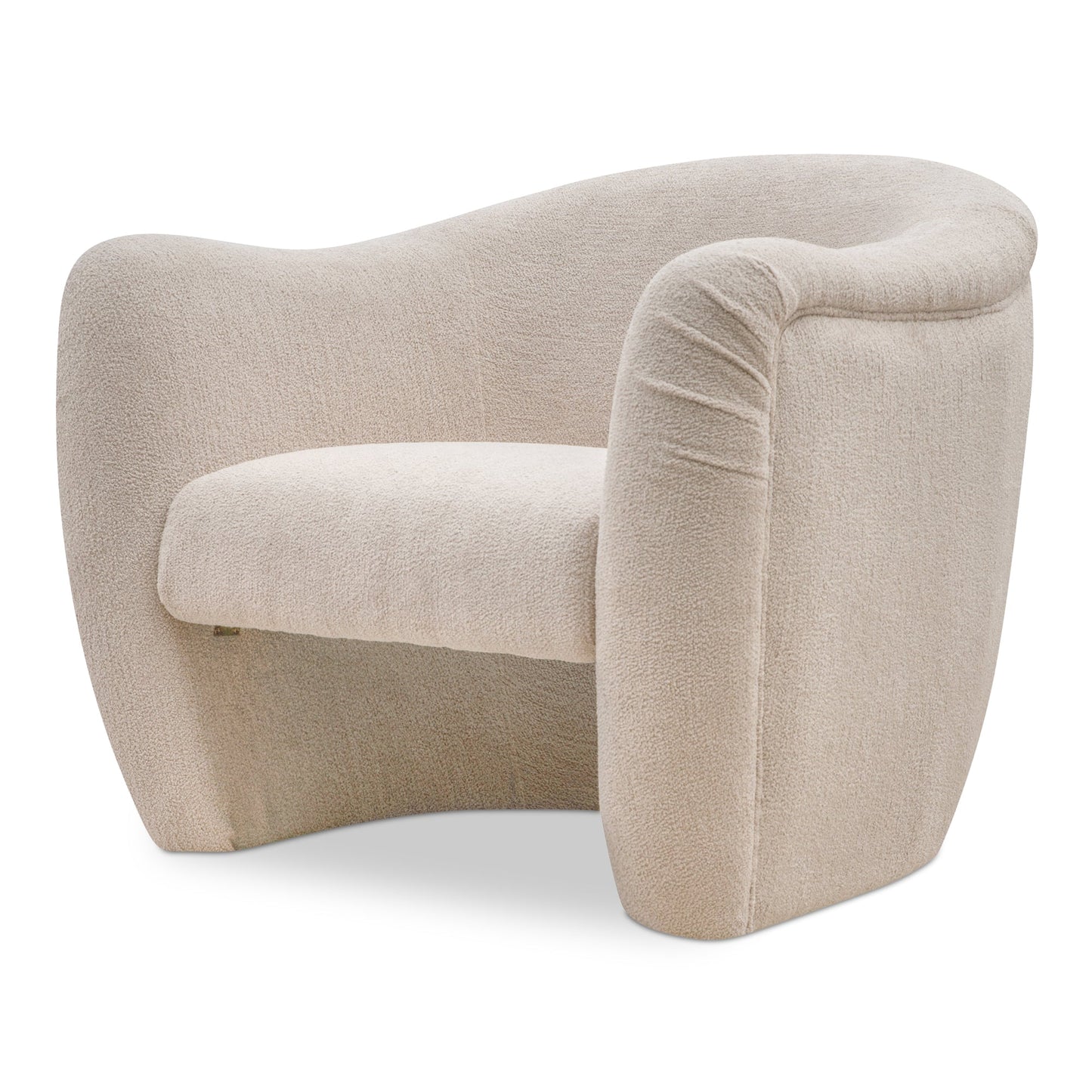 Domino Beige With Plush Finish Accent Chair