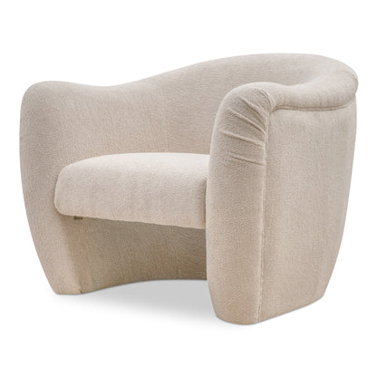Domino Beige With Plush Finish Accent Chair