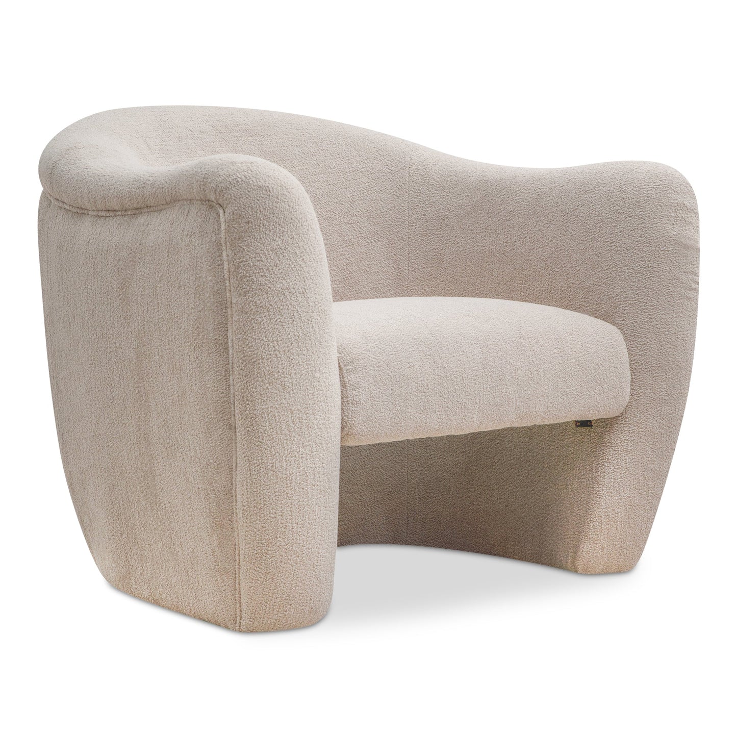 Domino Beige With Plush Finish Accent Chair