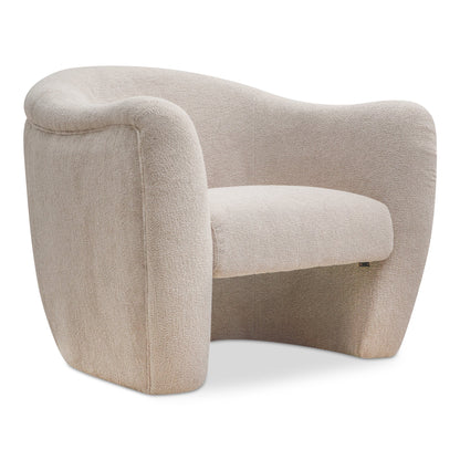 Domino Beige With Plush Finish Accent Chair