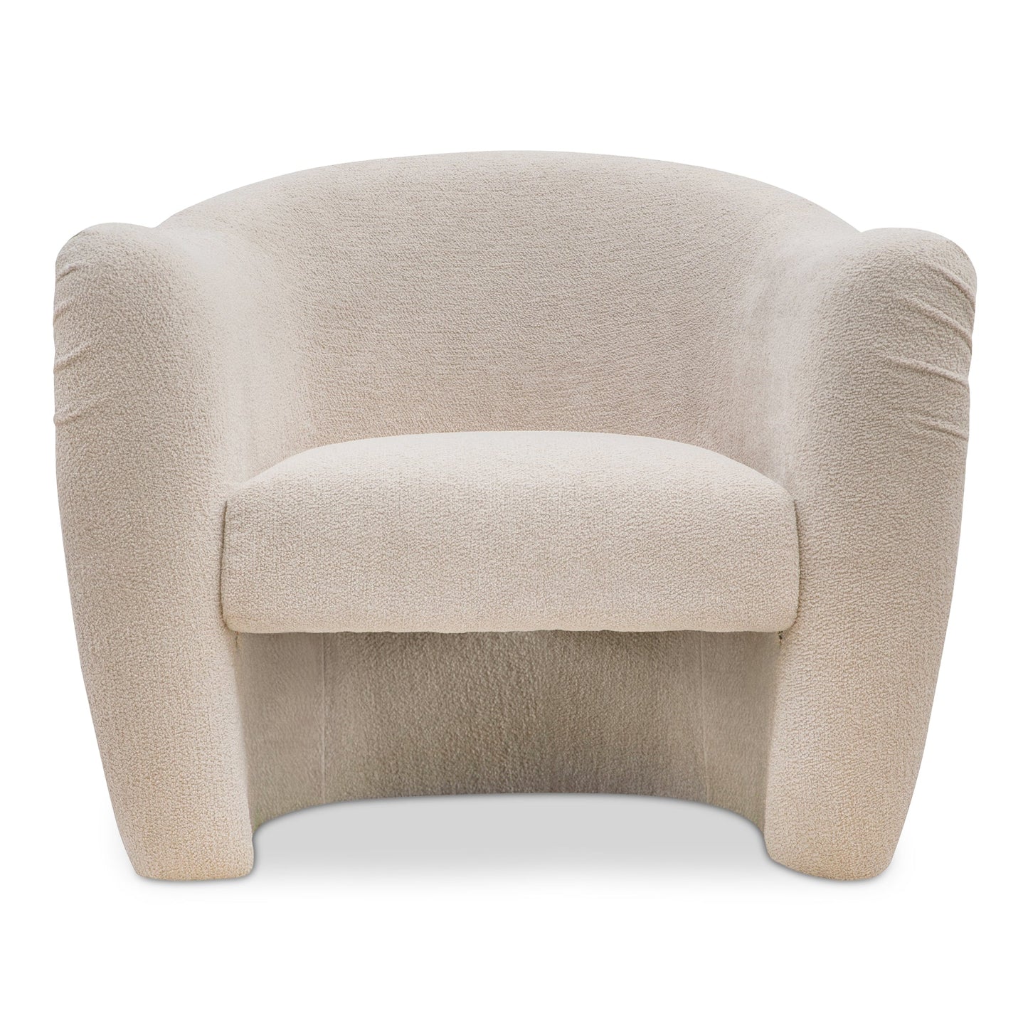 Domino Beige With Plush Finish Accent Chair