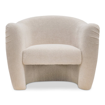 Domino Beige With Plush Finish Accent Chair