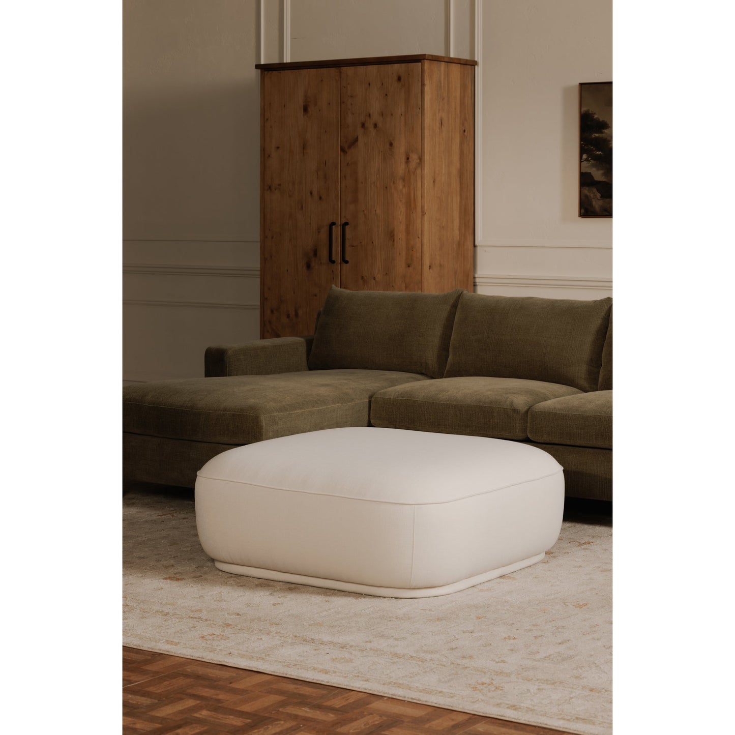 Marion Performance Fabric Ottoman