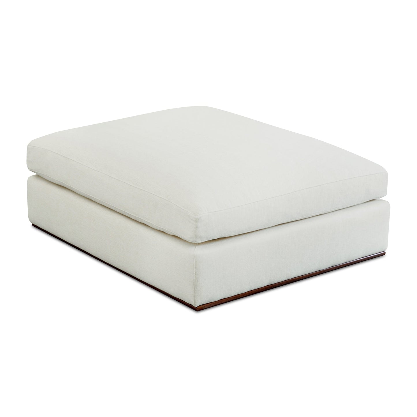 Rue Off White Feather-Filled Ottoman