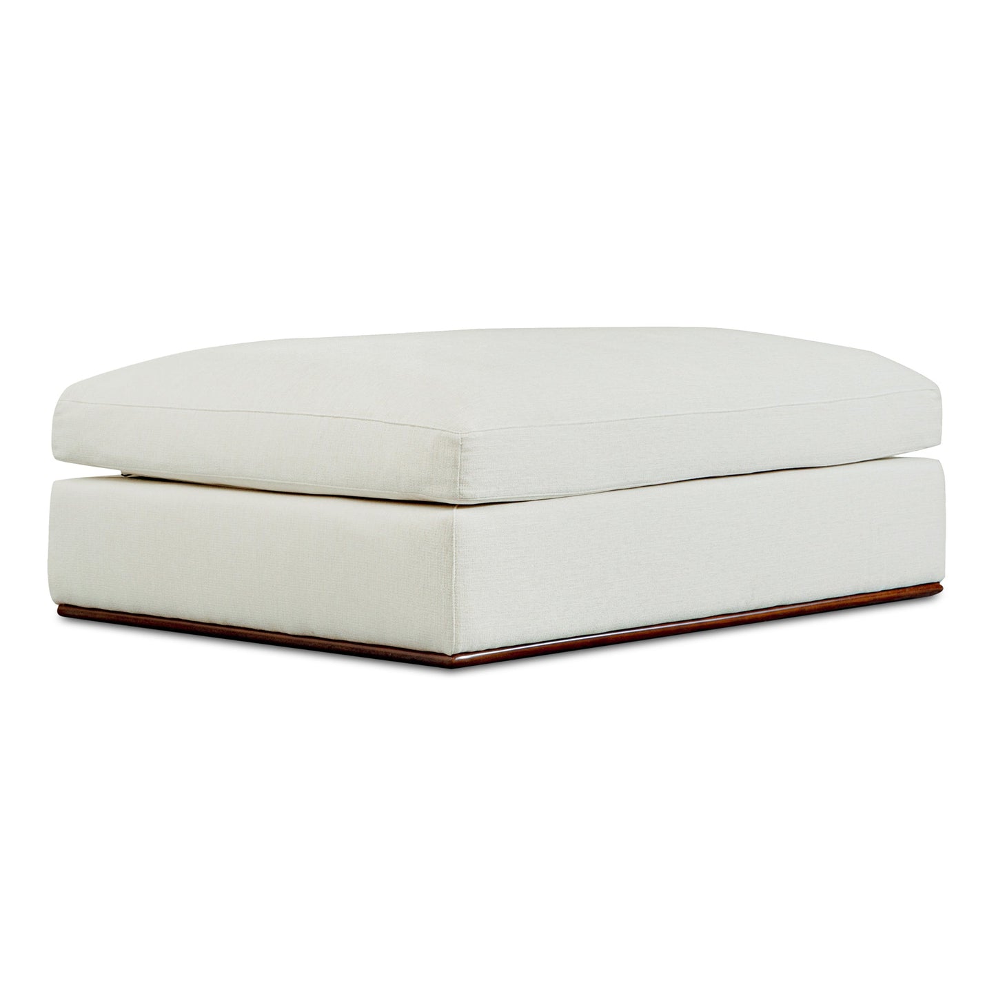 Rue Off White Feather-Filled Ottoman