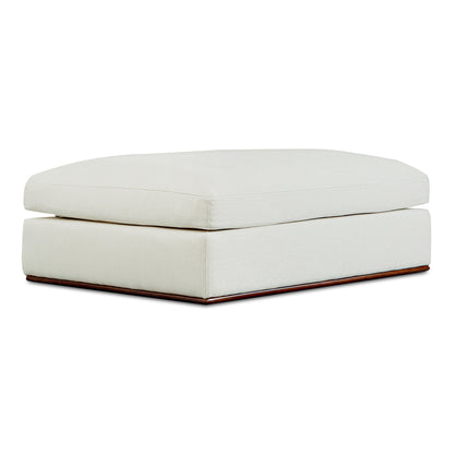 Rue Off White Feather-Filled Ottoman
