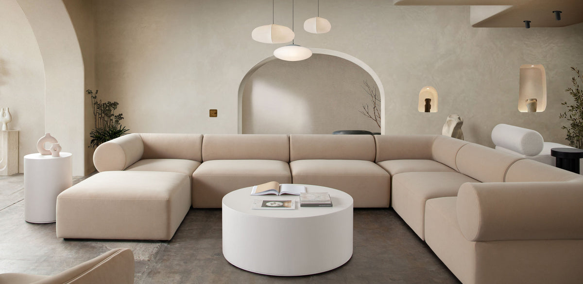 Diamond Sofa Montage Faux Cemen Round Cocktail Table