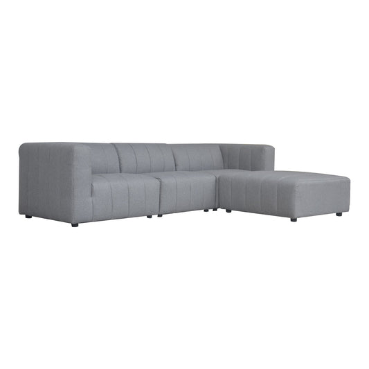 Lyric Lounge Polyester Upholstered Grey Modular Sectional