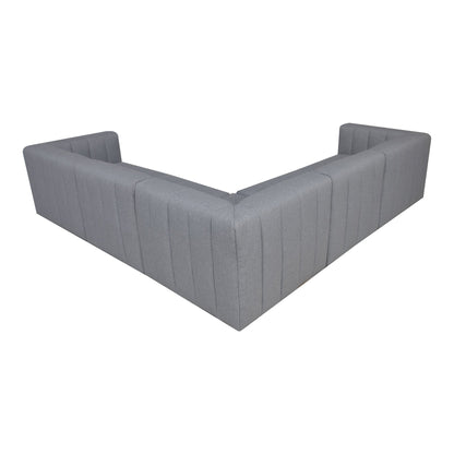 Lyric Classic L-Shaped Polyester Upholstered Grey Modular