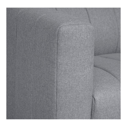 Lyric Classic L-Shaped Polyester Upholstered Grey Modular