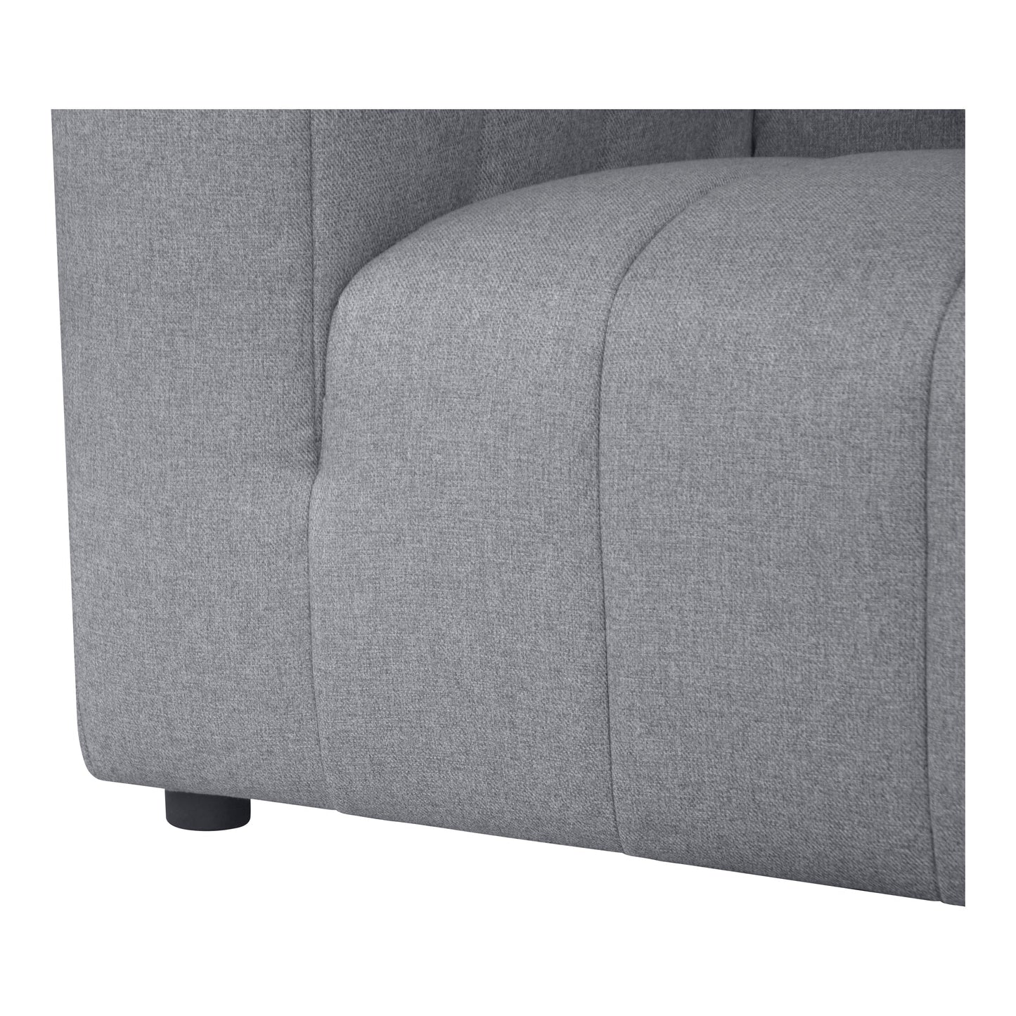 Lyric Classic L-Shaped Polyester Upholstered Grey Modular