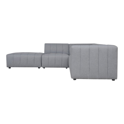 Lyric Dream Polyester Upholstered Grey Modular Sectional Left