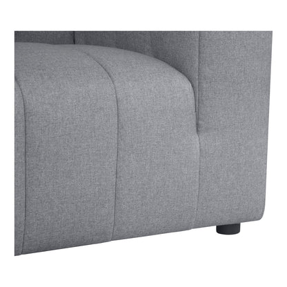 Lyric Dream Polyester Upholstered Grey Modular Sectional Left