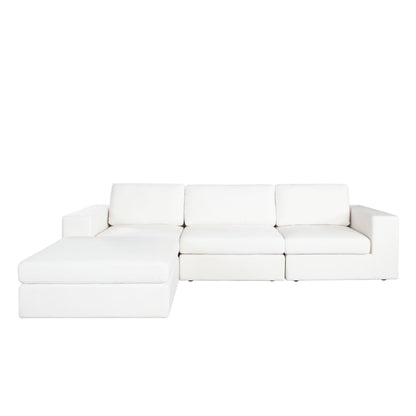 Muse Mist White 4PC Modular Reversible Chaise Sectional