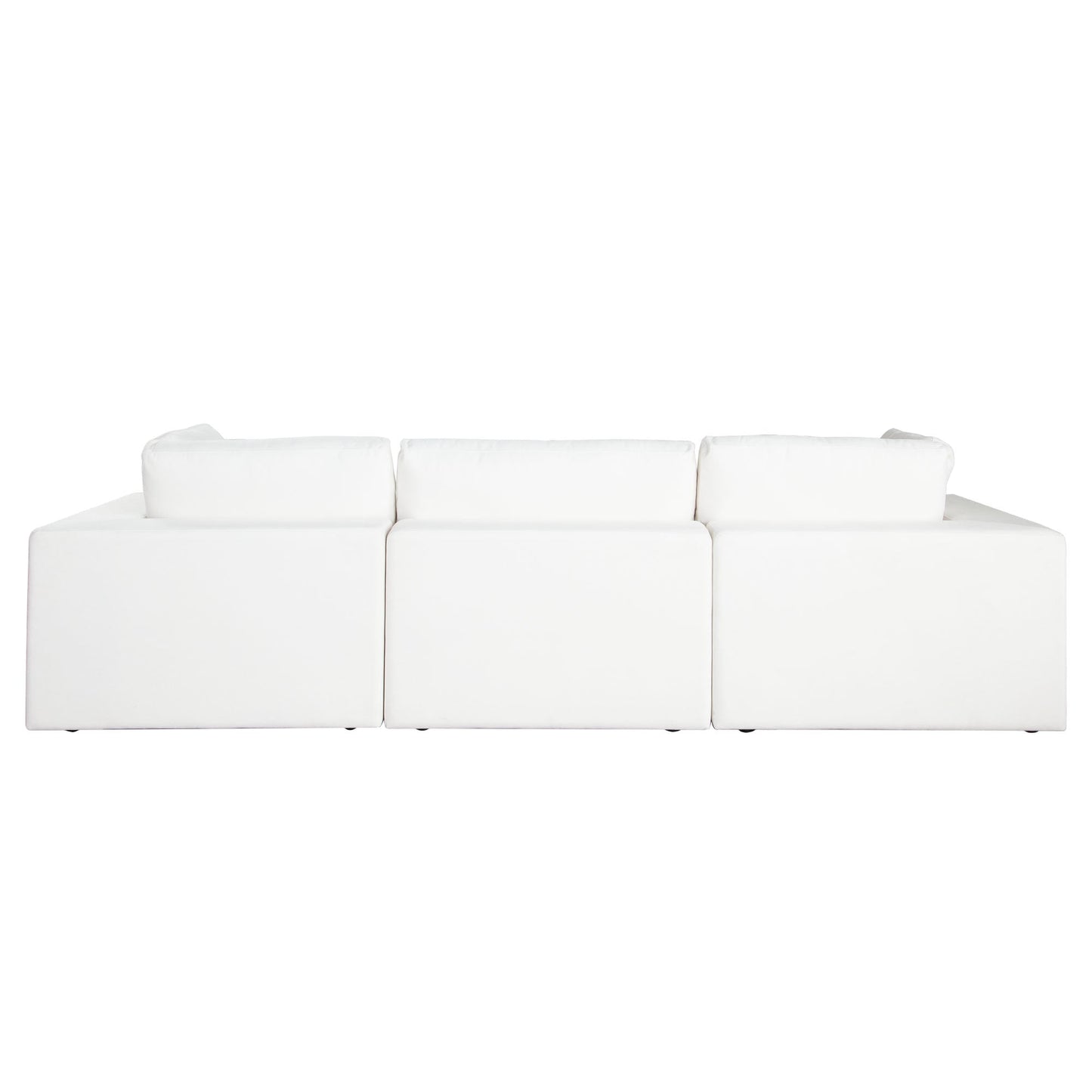 Muse Mist White 4PC Modular Reversible Chaise Sectional