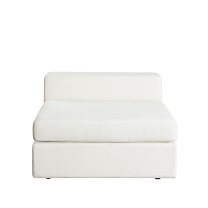 Muse Mist White Performance Fabric Armless Chair