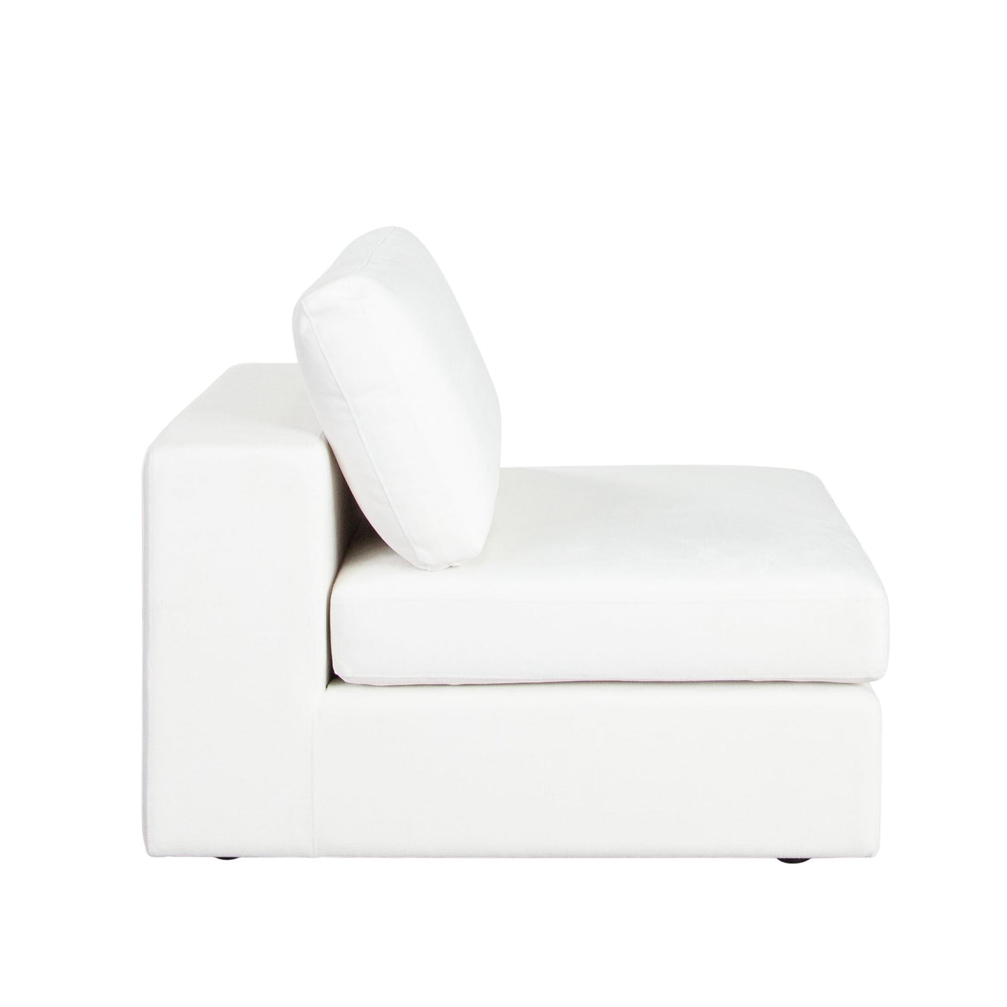 Muse Mist White Performance Fabric Armless Chair