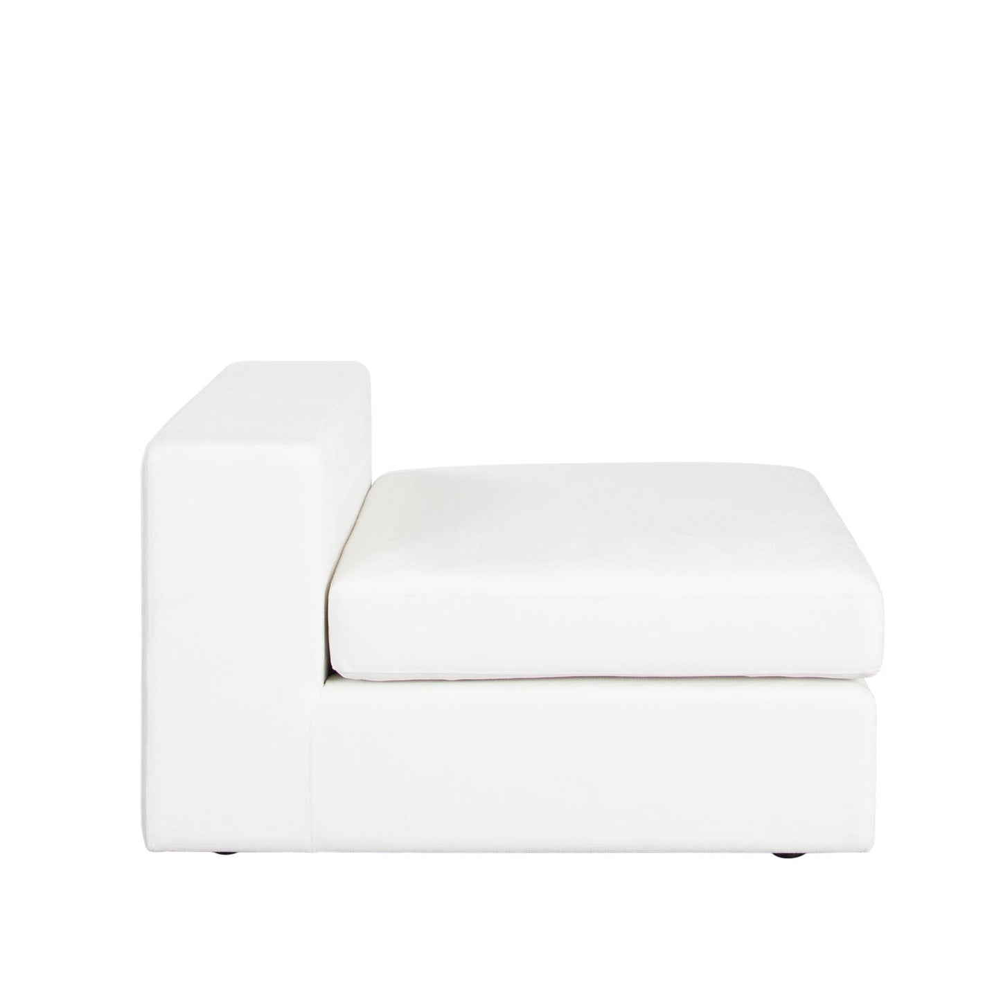 Muse Mist White Performance Fabric Armless Chair