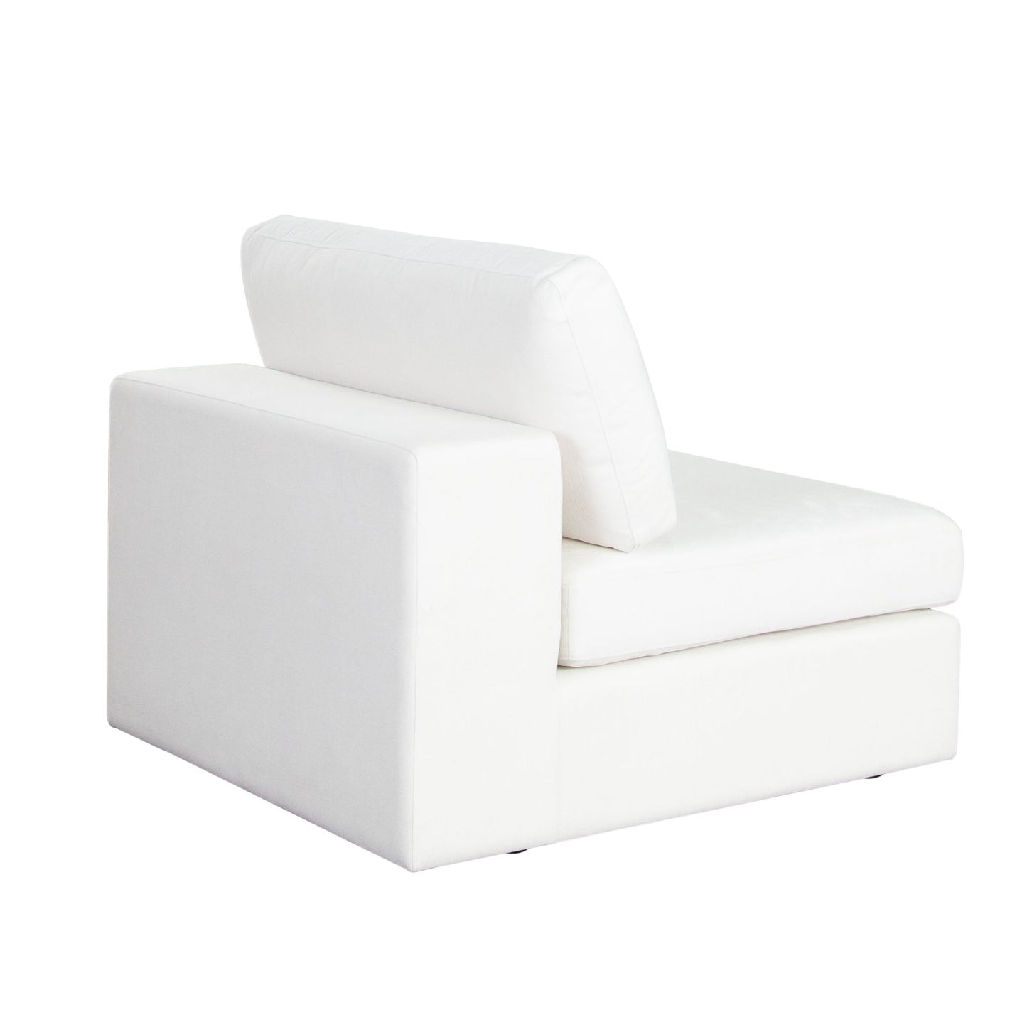 Muse Mist White Performance Fabric Armless Chair