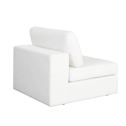 Muse Mist White Performance Fabric Armless Chair