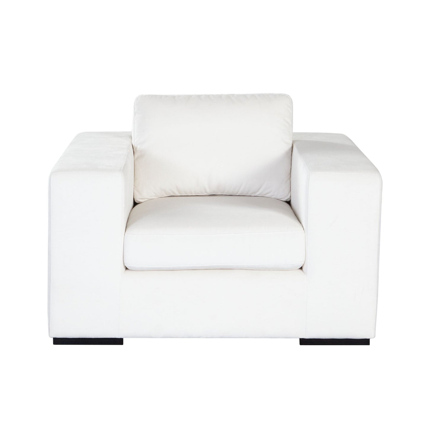 Muse Mist White Performance Fabric Accent Arm Chair